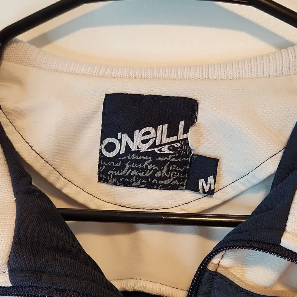 Vintage O’Neil Zip Up Navy White Jacket Polyester W/Logo Surfer Classic Style M